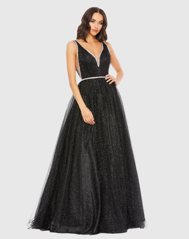 Rhinestone Detailed Tulle Ball Gown - FINAL SALE