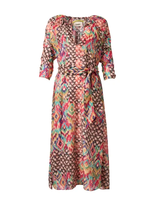 Tosh Multi Print Cotton Silk Dress