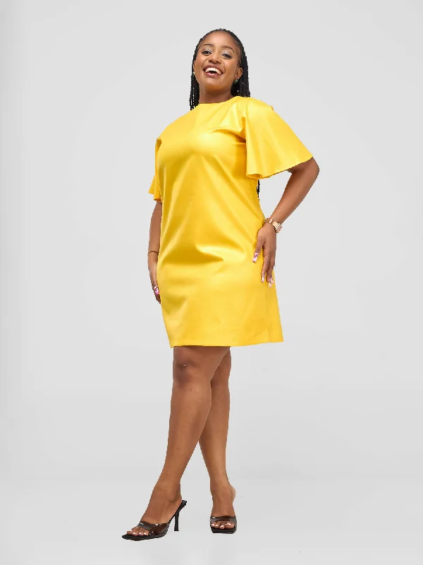 House Of Thea Ninna Shift Dress - Mustard