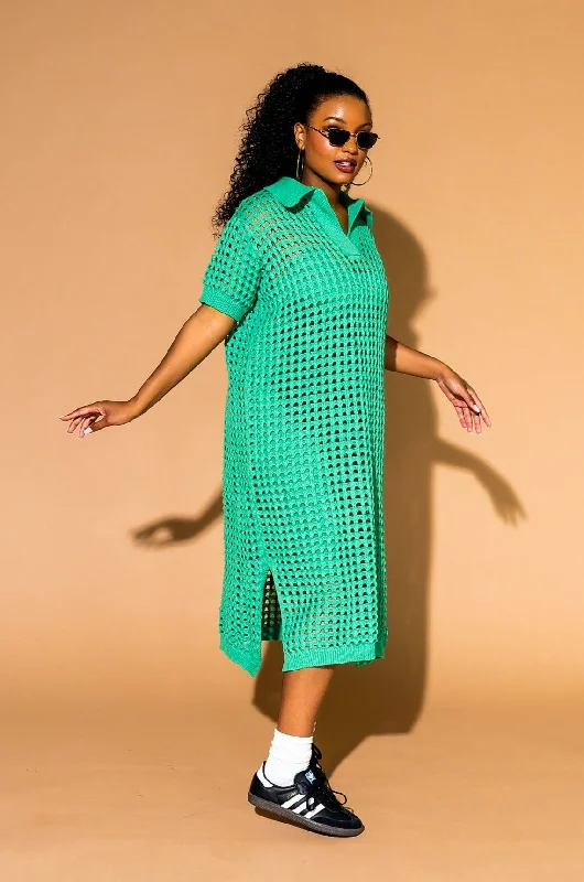 Soul Stuff Knit Dress + Slip in Jade