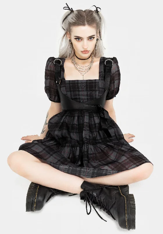 Salome Organza Check Mini Dress