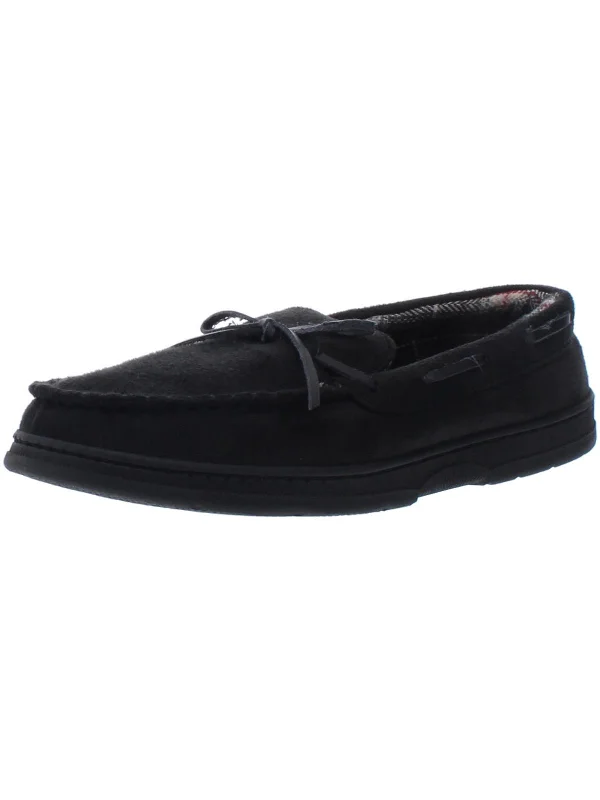 Carter Mens Faux Suede Slip On Moccasin Slippers