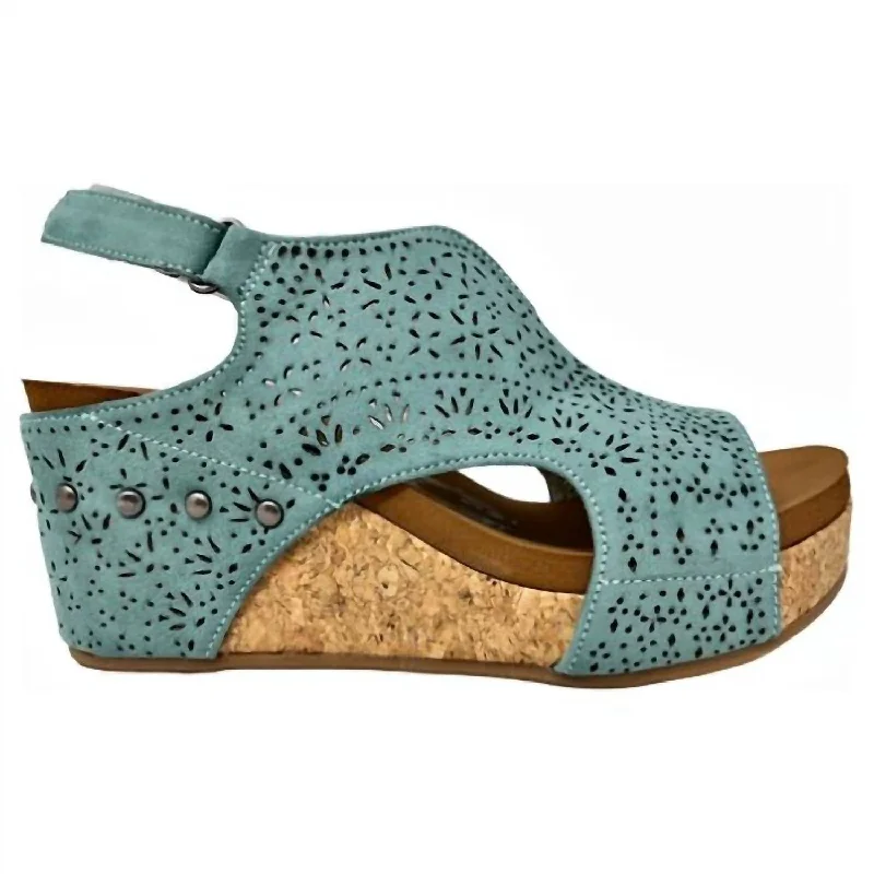 Free Fly Wedge Sandal In Green