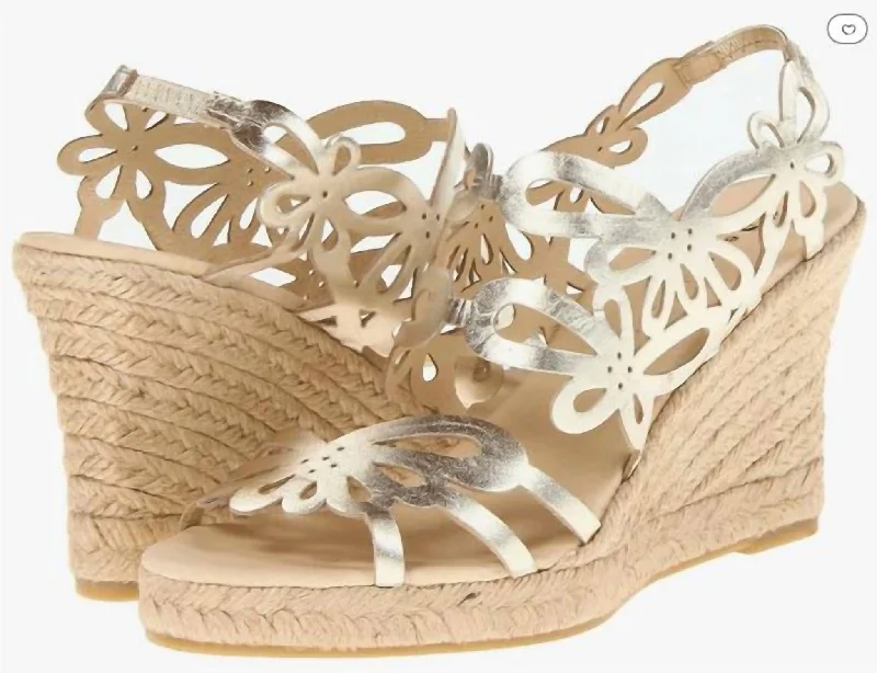 Jillian Wedge Sandal In Gold