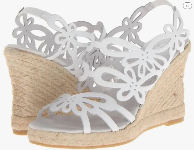 Jillian Wedge Sandal In White