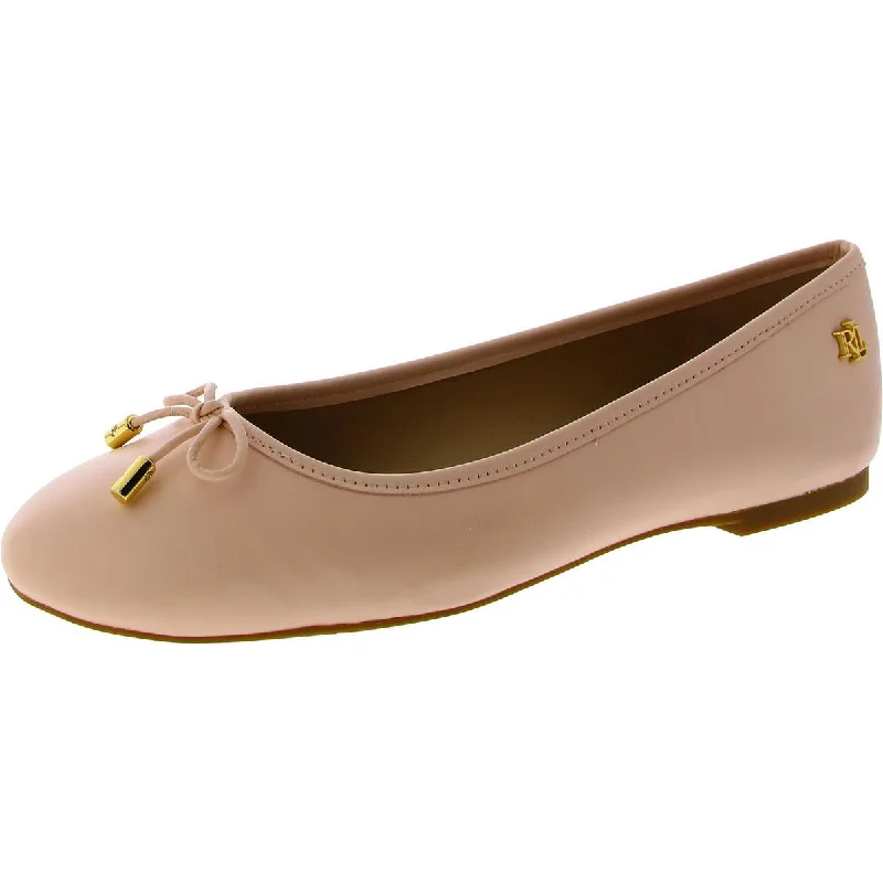 Lauren Ralph Lauren Womens Jayna Leather Round Toe Ballet Flats