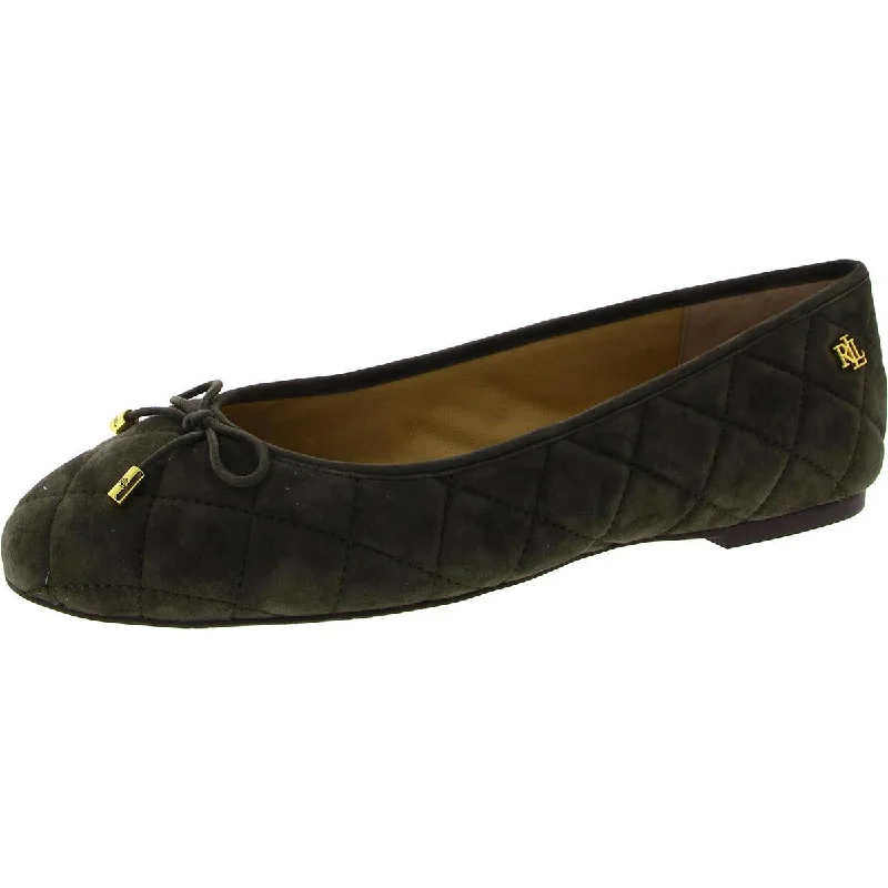 Lauren Ralph Lauren Womens Jayna Leather Round Toe Ballet Flats