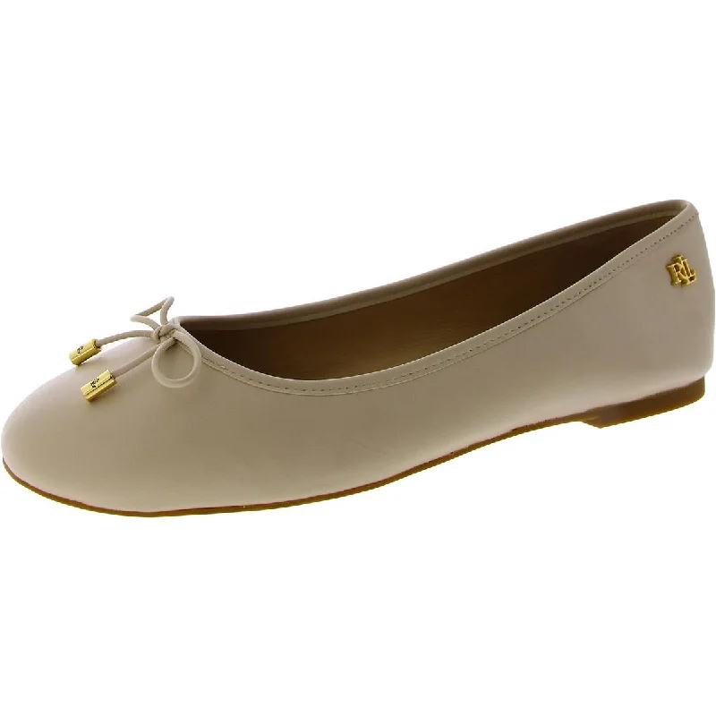 Lauren Ralph Lauren Womens Jayna Leather Round Toe Ballet Flats