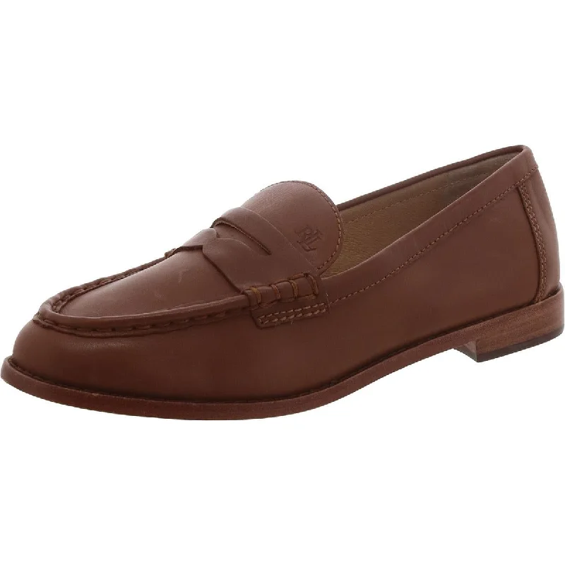 Lauren Ralph Lauren Womens Leather Slip-On Loafers