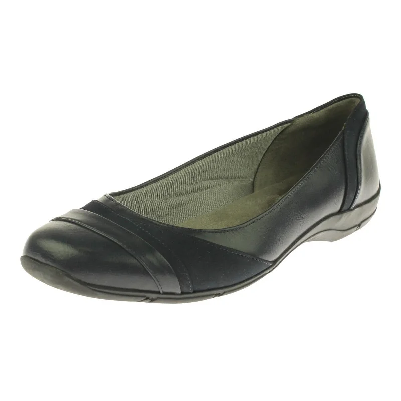 LifeStride Womens Dig Faux Leather Slip On Flats