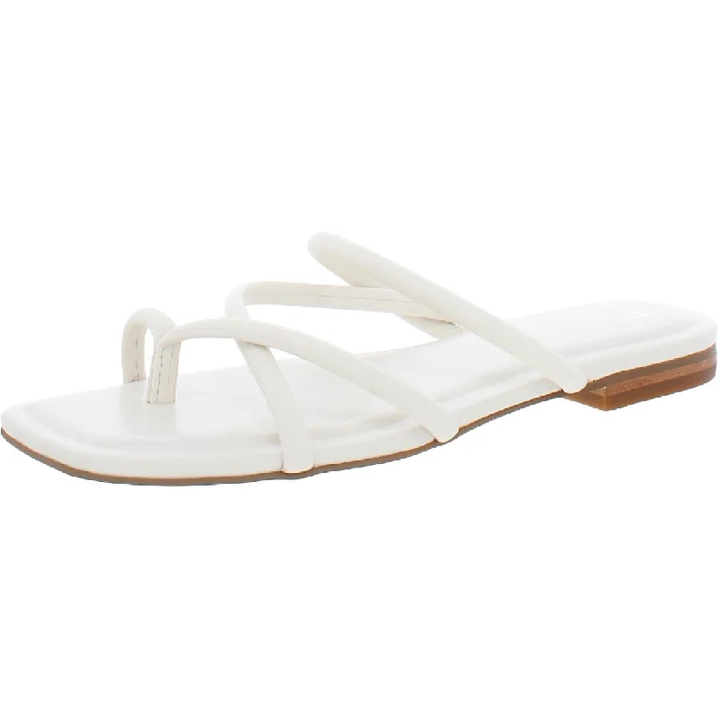 Marc Fisher LTD Womens Fiada Faux Leather Thong Flip-Flops