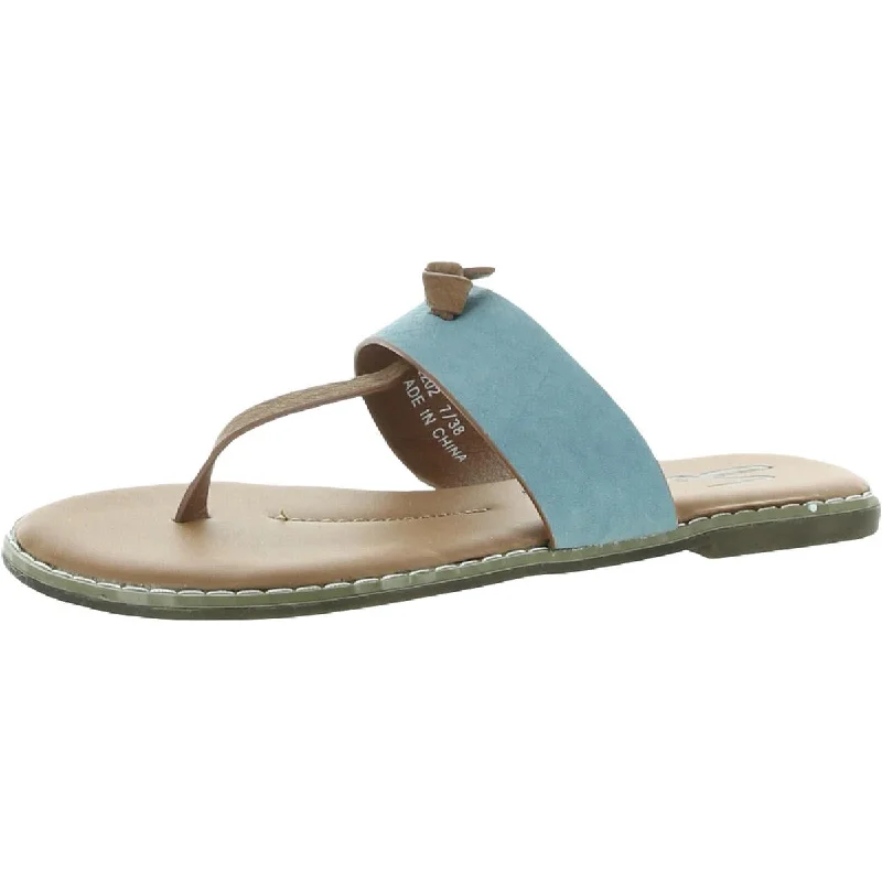 Seven7 Womens Navo1 Faux Suede Slip On Thong Sandals