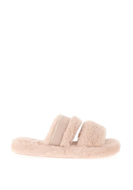 Tommy Hilfiger Fur Basics Slippers, Pink