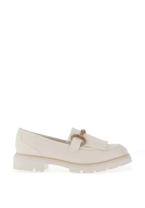 Marco Tozzi Chunky Lug Sole Loafers, White