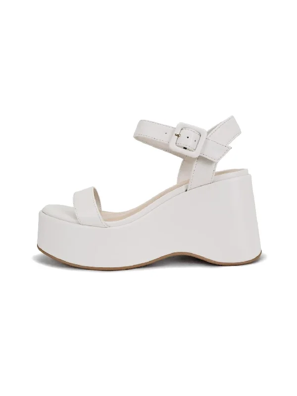 Women A Thousand Miles Chunky Platform Wedge In Bone